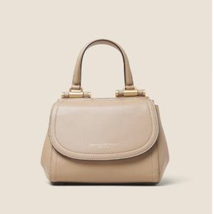 DKNY SMOOTH LEATHER FLAP MINI SATCHEL NEW